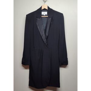 Ba&sh Robe Nael Tuxedo Dress Women Size 1 Black Long Sleeve New Sophisticated